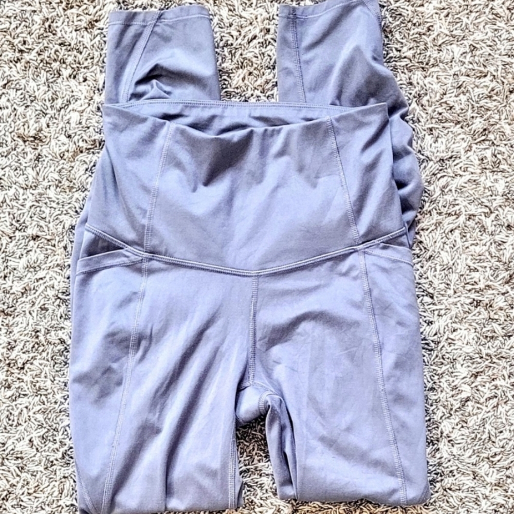 Gray Athletic Leggings with Pockets